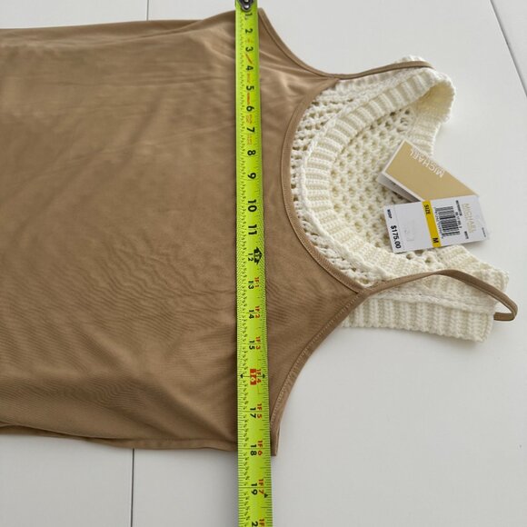 Michael Kors Fringe Trim Knit Dress, New, Size M - Picture 16 of 17